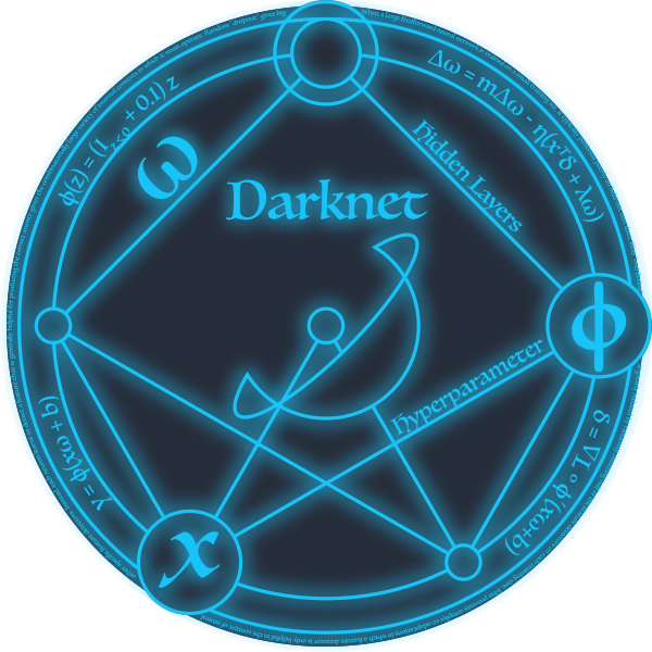 darknet circle logo on dark background